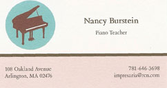 Nancy Burstein, piano