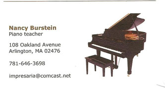 Nancy Burstein. piano lessons